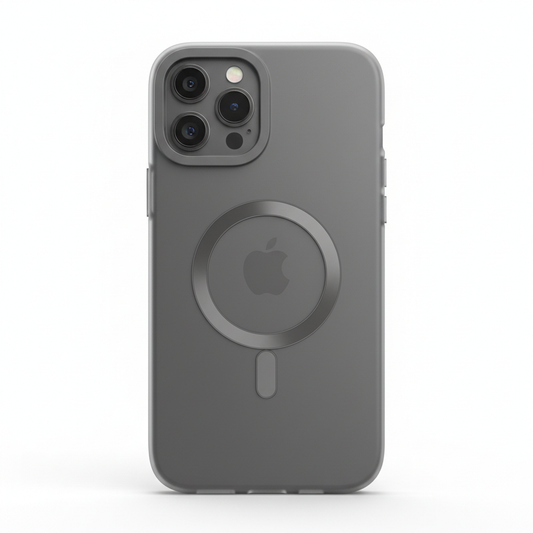Magnetic Luxury Lens Protector Matte Translucent MagSafe iPhone Case