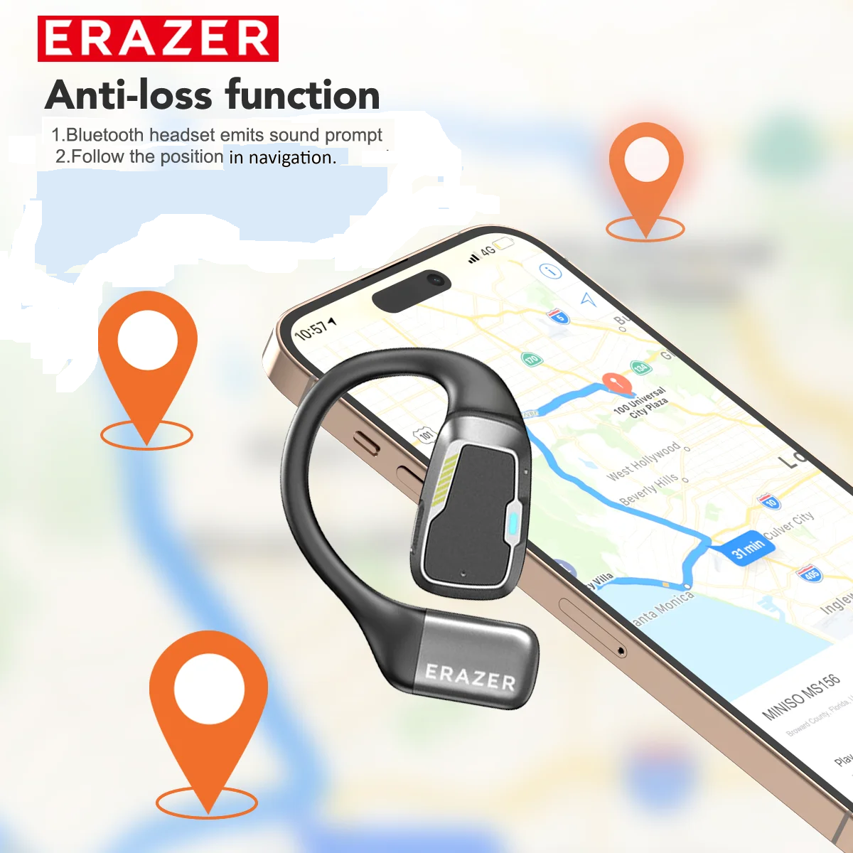 LENOVO ERAZER XP6 Bluetooth 135 Language Binaural Translating Wireless Dual Mode Earphones with Ai Dialog & Sleep ASMR