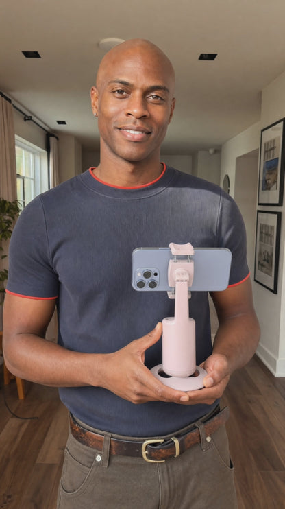 360° Auto Face Tracking Gimbal Stabilizer for Phones, Vlogging & Video Recording