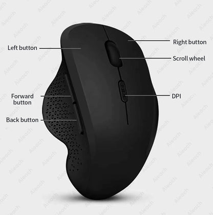 Dual Mode Wireless Computer Mouse 1600 DPI M7 Rechargeable Ergonomic Bluetooth Mouse for Laptop/Notebook/Ipad/Tablet/Mac/Chromebook