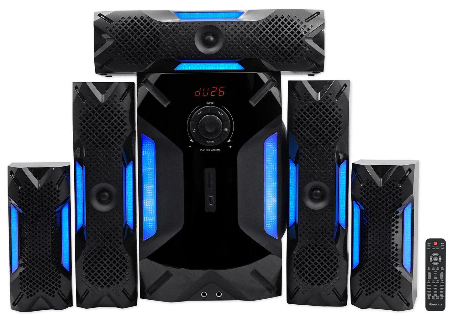 Rockville HTS56 1000W 5.1 Channel Home Theater System/Bluetooth