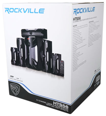 Rockville HTS56 1000W 5.1 Channel Home Theater System/Bluetooth